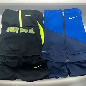 Bundle! Two 18 month boys Nike sweatsuits, Nike tee, and Under Armour short tee